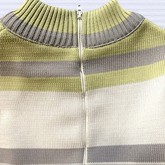 Authentic vintage 60s mod mock turtleneck long sleeve ribbed tunic dress backzip - Picture 12 of 12